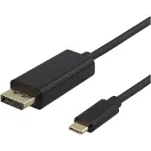 Deltaco USBC-DP100, 1 m, USB Typ-C, DisplayPort, Männlich, Männlich, Gerade