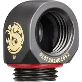 Bitspower Adapter 90 Grad G1/4 Zoll AG auf G1/4 Zoll IG - carbon schwarz