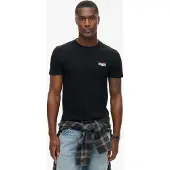 Superdry Rundhalsshirt "ESSENTIAL CONTRAST EMB TEE" Slim Fit, aus Baumwolle und Single Jersey, mit Print, pflegeleicht