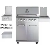 ALL' GRILL ALLGRILL Gasgrill ALLROUNDER L Modular Grundmodell 4 Brenner, Seitenkocher, Backburner (100304)