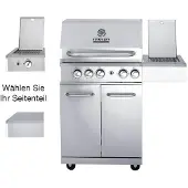 All'Grill ALLROUNDER M Modular Grundmodul Edelstahl 3 Brenner 1 Seitenkocher Backburner