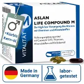 Aslan Life Compound M – Multivitamin für Männer mit Magnesium, Coenzym Q10 & Kürbiskernöl 60 St Kapseln