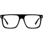 Dsquared2 D20182 Herren-Brille inkl. Gläser Vollrand Eckig Acetat-Gestell 55/16/145, schwarz
