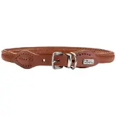 Hunter Halsband Round & Soft Canadian Up für Hunde Cognac M/L