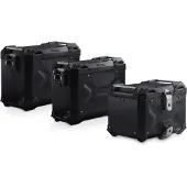 SW-Motech TRAX ADV Koffer-Komplettset schwarz inkl. Träger, Schlösser, Taschen Aluminium