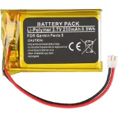 AccuCell Akku passend für Garmin Fenix 5, Li-Polymer, 3,7V, 230mAh, 0,9Wh, Garmin 361-00097-00, 361-00098-00