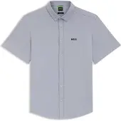 BOSS Regular-Fit Hemd aus knitterfreiem Baumwoll-Jersey Grösse XL