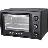 Beper 90.884 Elektrischer Backofen mit 30 Liter Fassungsvermögen und 1300 Watt Leistung Backofen Röhre Herd Bratröhre Backröhre