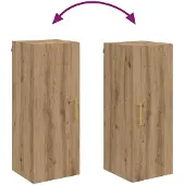 vidaXL Wandschrank Artisan-Eiche 34,5 x 34 x 90 cm Holzwerkstoff