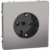 Merten SCHUKO-Steckdose - Steckklemmen - Nickelmetallic