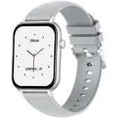 COLMI Smartwatch C28 Silber mit Silikonarmband, Touchscreen und seitlicher Krone