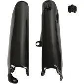 Ufo Gabelprotektoren PLAST 2-teilig Verkleidung Gabelabdeckung für Husqvarna TC TE 449 - 511 ccm Bj. 2011 - 2013, Farbe:schwarz