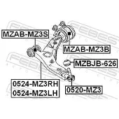 FEBEST 0524-MZ3LH Querlenker Vorne Links für MAZDA 5 (CR19)