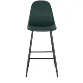 Natur24 4er Set Barhocker New Irelia 44 x 112 x 53 cm Stahl Dunkelgrün