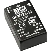 MEAN WELL DCW12A-15, 20,3 mm, 31,8 mm, 12,2 mm, 12 W, 9 - 18 V, 400 mA