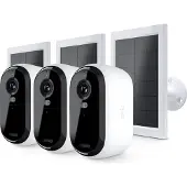 Arlo ESSENTIAL 2 2K Outdoor Camera 3pack W/3 Solar Panel Bundle