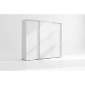BM-Möbel A24 Schiebekleiderschrank - Weiß - 250 x 62 x 215 cm