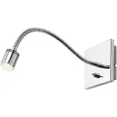 LINDBY LED-Wandleuchte Berfin, chrom, Leselampe, verstellbar