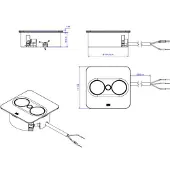 Bachmann 946.203, Typ E, Desktop eingebettet, 4 cm, Edelstahl, Metall, Kunststoff, IP20