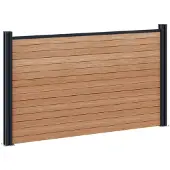 vidaXL zaunset 180 x 105 cm WPC und Aluminium Braun
