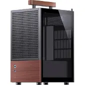 Jonsbo T6, Midi Tower, PC, Schwarz, Holz, ITX, Stahl, Glas, Aluminium, Gaming