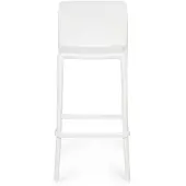 Natur24 4er Set Barhocker Chloris 44 x 102 x 48 cm Polypropylen Weiß