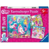 Sonstige Verlage Kinderpuzzle 3x49 Teile - Lissy Pony - Zauberhafte Welten!