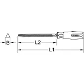 Ks Tools Dreikant-Feile Form C 150 mm Hieb1 - 157.0424