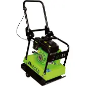 Zipper Rüttelplatte Bodenverdichter Rüttler ZI-RPE120GYN inkl.Gummim. u.Fahrwerk