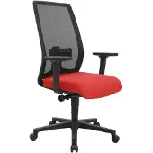 Topstar 539542 Bürostuhl EURO STAR 200, EU20OG210 Stoff rot, Gestell schwarz