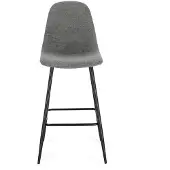Natur24 4er Set Barhocker New Irelia 44 x 112 x 53 cm Stahl Grau