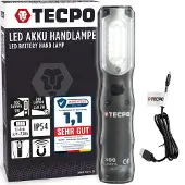 TECPO LED Akku Handlampe 300 Lumen + USB Kabel