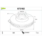 Valeo 2x Bremsscheiben Vorne für FIAT DUCATO Kasten (290) 281mm 673182
