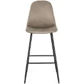 Natur24 4er Set Barhocker New Irelia 44 x 112 x 53 cm Stahl Taupe