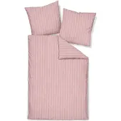 TRAUMSCHLAF Mako-Satin Bettwäsche Stripe 2x Nackenrollenbezug 15x40 cm rosa