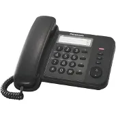 Panasonic KX-TS520EX1B, Analoges Telefon, Kabelgebundenes Mobilteil, 50 Eintragungen, Schwarz