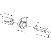 Locinox Befestigungssystem/Bolzen Quick-Fix mit hoher Zugfestigkeit, Edelstahl 2 Stk