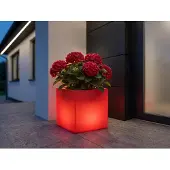 Smartwares LED Solar Blumentopf OSL-60083 weiß 37 cm RGBW