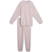 Puma Trainingsanzug "LOUNGEWEAR OVERSIZED SWEAT SUIT FL G" 2 mit elastischem Bund, mit gerippten Bündchen, mit Seitentaschen