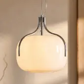 LUCANDE Hängelampe Christo , dimmbar, weiß / opal, für Wohn- / Esszimmer, Glas, Design, Pendelleuchte