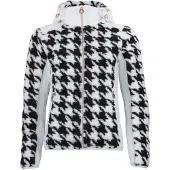 Mountain Peak Zweifarbige Kapuzenjacke mit Reißverschluss und Brustabzeichen für Damen