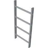Zarges Steigleiter Aluminium eloxiert 1,12m