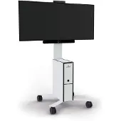 Durable Mobiler TV Wagen COWORKSATION weiß