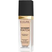 Eveline Cosmetics Wonder Match Langanhaltende Flüssiggrundierung mit Hyaluronsäure, Farbe 11 Mandel, 30 ml