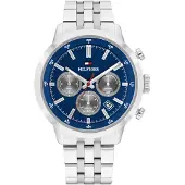 Tommy Hilfiger Kent Herrenuhr 1710753 Chronograph Datumsanzeige 24-Stunden-Anzeige Blau
