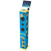 Lexibook K8050DES Tower Karaoke Minions Bluetooth-Lautsprecher, 40 Watt RMS pro Kanal, USB 2.0