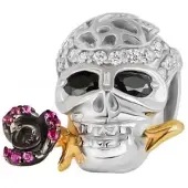 Usorteret Skull In Love Charm