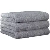 Cawoe Gästetuch, 3er Pack - Lifestyle, Walkfrottier, Baumwolle, einfarbig Hellgrau / 30x50cm