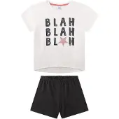 Sanetta Pyjama Homewear Bequem sitzend Pyjama Teenager Blah kurz