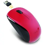 Genius NX-7000, Beidhändig, BlueEye, RF Wireless, 1200 DPI, Rot